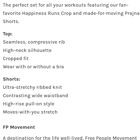 Nwot Free People Movement Happiness Runs Custom Tie Dye Set - Picture 14 of 14